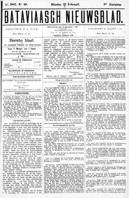 Nederlandsch Indië. BATAVIA, 22 Februari 1887. in Bataviaasch nieuwsblad