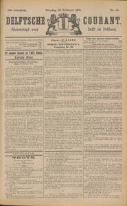 Dit nommer bestaat uit TWEE Bladen. Eerste Blad. Binnenlandsche Berichten. DELFT, 22 Februari 1910. in Delftsche courant