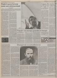 Dostojewski in schuldbrieven in De Volkskrant