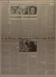 Cursiefjes van W. F. Hermans, K. van het Reve en Gerrit Krol Persoonlijke betrokkenheid in Leeuwarder courant : hoofdblad van Friesland