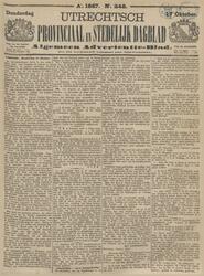 HET HOOFDBESTUUR. Rotterdam, October 1867.” in Utrechtsch provinciaal en stedelĳk dagblad : algemeen advertentie-blad