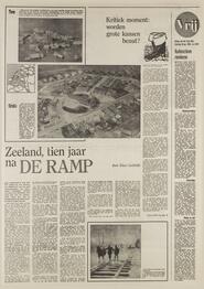 Kritiek moment: worden grote kansen benut? Zeeland, tien jaar na DE RAMP in Het vrĳe volk : democratisch-socialistisch dagblad