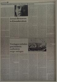 Nieuwe bundel essays van Jeroen Brouwers Jeroen Brouwers in Kloondurodam in Leeuwarder courant : hoofdblad van Friesland