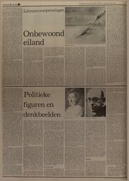 Literaire overpeinzingen Onbewoond eiland in Leeuwarder courant : hoofdblad van Friesland