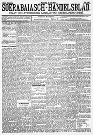 Nederlandsch-Indië. SOERABAJA, 8 Juli 1907. SOERABAIASCH-HANDELSBLAD. in Soerabaijasch handelsblad