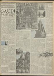 GAUDI de grootste architect in tweehonderd jaar in NRC Handelsblad