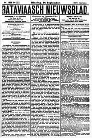 NEDERLANDSCH INDIE. Batavia, 14 September 1902. in Bataviaasch nieuwsblad