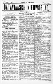 NEDERLANDSCH INDIË. Batavia, 18 September 1896. in Bataviaasch nieuwsblad