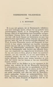 ROEMEENSCHE VOLKSPOËZIE  DOOR  J, H. BOUWMAN in Haagsch maandblad / onder leiding van C. Easton en S.F. van Oss