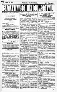 NEDERLANDSCH INDIÈ. Batavia, 16 November 1898. in Bataviaasch nieuwsblad