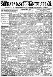 Nederlandsch-Indië. SOERABAJA, 8 Juli 1907. Sluiting der Mails te Soerabaja. in Soerabaijasch handelsblad