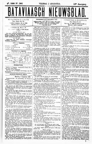 NEDERLANDSCH INDIË. Batavia, 5 Augustus 1898. in Bataviaasch nieuwsblad