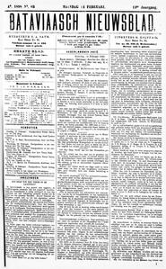 NEDERLANDSCHE INDIË. Batavia, 14 Februari 1898. in Bataviaasch nieuwsblad