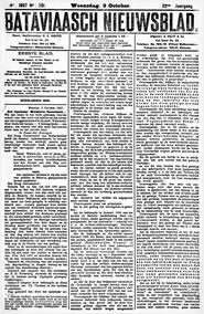 NEDERLANDSCH INDIE. Batavia, 2 October 1907. in Bataviaasch nieuwsblad
