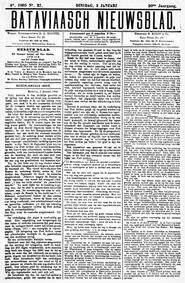 NEDERLANDSCH INDIË. Batavia, 3 Januari 1905. in Bataviaasch nieuwsblad