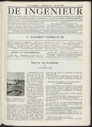 De ingenieur; Weekblad gewĳd aan de techniek en de economie van openbare werken en nĳverheid jrg 51, 1936, no 22, 29-05-1936 in 