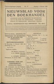 Nieuwsblad voor den boekhandel jrg 92, 1925, no 10, 03-02-1925 in 