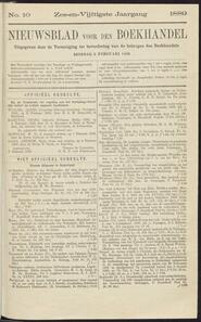 Nieuwsblad voor den boekhandel jrg 56, 1889, no 10, 05-02-1889 in 