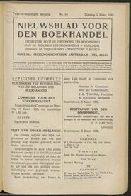 Nieuwsblad voor den boekhandel jrg 92, 1925, no 18, 03-03-1925 in 