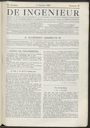 De ingenieur; Weekblad gewĳd aan de techniek en de economie van openbare werken en nĳverheid jrg 43, 1928, no 40, 06-10-1928 in 