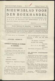 Nieuwsblad voor den boekhandel jrg 79, 1912, no 8, 26-01-1912 in 