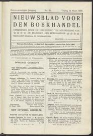 Nieuwsblad voor den boekhandel jrg 76, 1909, no 21, 12-03-1909 in 