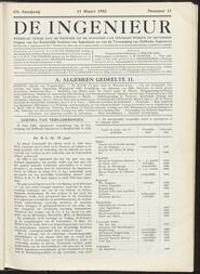 De ingenieur; Weekblad gewĳd aan de techniek en de economie van openbare werken en nĳverheid jrg 47, 1932, no 11, 11-03-1932 in 
