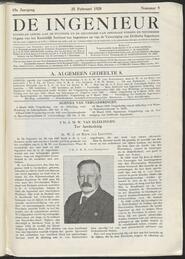 De ingenieur; Weekblad gewĳd aan de techniek en de economie van openbare werken en nĳverheid jrg 43, 1928, no 8, 25-02-1928 in 