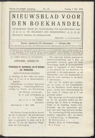 Nieuwsblad voor den boekhandel jrg 76, 1909, no 37, 07-05-1909 in 