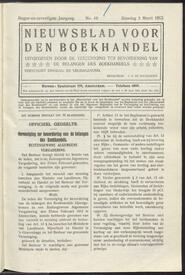 Nieuwsblad voor den boekhandel jrg 79, 1912, no 19, 05-03-1912 in 