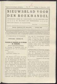 Nieuwsblad voor den boekhandel jrg 79, 1912, no 70, 13-09-1912 in 