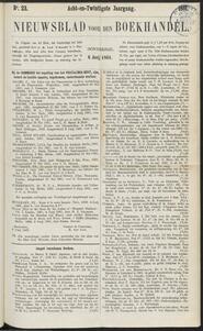Nieuwsblad voor den boekhandel jrg 28, 1861, no 23, 06-06-1861 in 