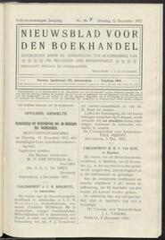 Nieuwsblad voor den boekhandel jrg 78, 1911, no 99, 12-12-1911 in 
