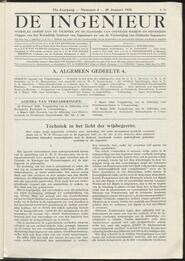 De ingenieur; Weekblad gewĳd aan de techniek en de economie van openbare werken en nĳverheid jrg 53, 1938, no 4, 28-01-1938 in 
