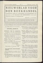 Nieuwsblad voor den boekhandel jrg 76, 1909, no 1, 02-01-1909 in 
