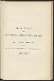Bijdragen tot de taal-, land- en volkenkunde van Nederlandsch-Indië, 1895 (1) [Bijlage]