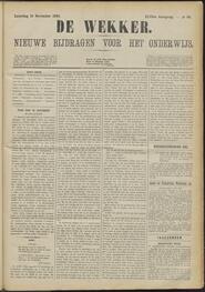 De wekker; nieuwe bijdragen voor het onderwijs jrg 45, 1888, no 90, 10-11-1888 in 