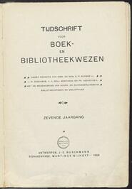 Tijdschrift voor boek- en bibliotheekwezen jrg 7, 1909 [volgno 1]