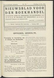 Nieuwsblad voor den boekhandel jrg 81, 1914, no 38, 12-05-1914 in 