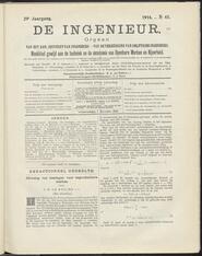 De ingenieur; Orgaan van het Kon. Instituut van Ingenieurs- van de vereeniging van Delftsche Ingenieurs jrg 29, 1914, no 45, 07-11-1914 in 