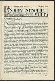 De socialistische gids; maandschrift der Sociaal-Democratische Arbeiderspartij jrg 23, 1938, no 10