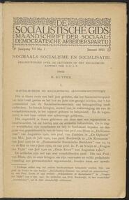 De socialistische gids; maandschrift der Sociaal-Democratische Arbeiderspartij jrg 6, 1921, no 1