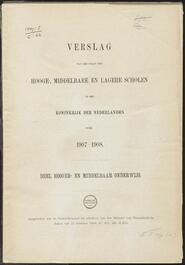 Verslag van den staat der hooge-, middelbare en lagere scholen in het Koninkrijk der Nederlanden over ..., 1909 [volgno 1]
