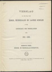 Verslag van den staat der hooge-, middelbare en lagere scholen in het Koninkrijk der Nederlanden over ..., 1913 [volgno 1]