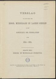 Verslag van den staat der hooge-, middelbare en lagere scholen in het Koninkrijk der Nederlanden over ..., 1916 [volgno 1]