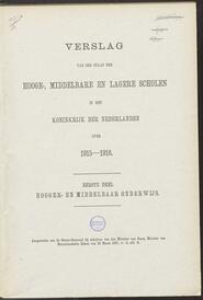 Verslag van den staat der hooge-, middelbare en lagere scholen in het Koninkrijk der Nederlanden over ..., 1917 [volgno 1]