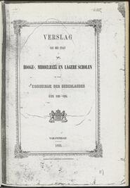 Verslag van den staat der hooge-, middelbare en lagere scholen in het Koningrijk der Nederlanden over …, 1895 [volgno 1]