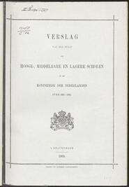 Verslag van den staat der hooge-, middelbare en lagere scholen in het Koningrijk der Nederlanden over …, 1905 [volgno 1]