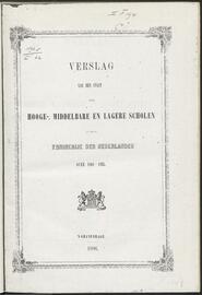 Verslag van den staat der hooge-, middelbare en lagere scholen in het Koningrijk der Nederlanden over …, 1896 [volgno 1]