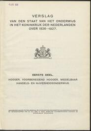 Verslag van den staat van het onderwijs in het Koninkrijk der Nederlanden over ..., 1929 [volgno 1]